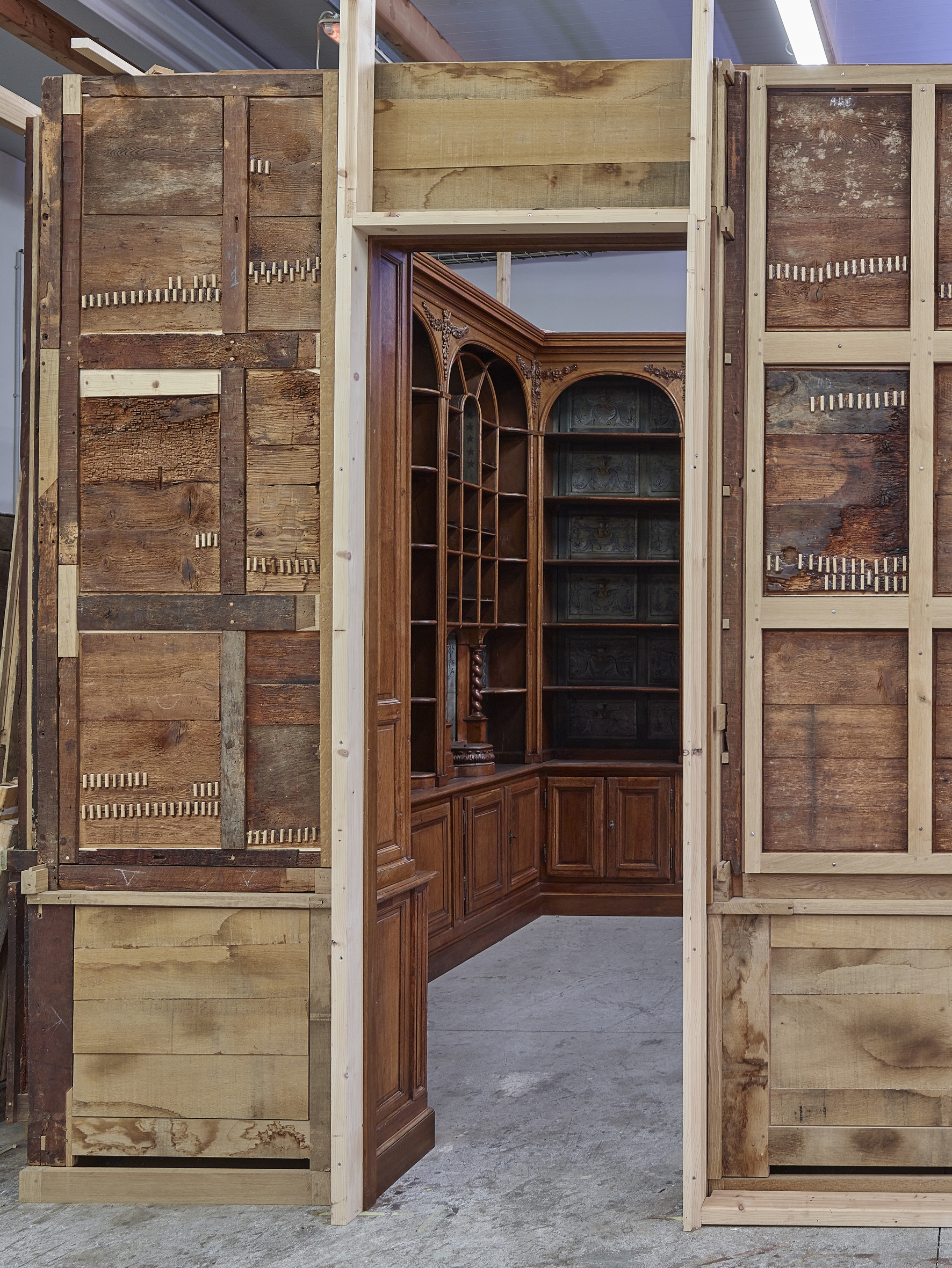 Restauration des boiseries de l'Apothicairerie de Saint-Germain-en-Laye (78) - détail