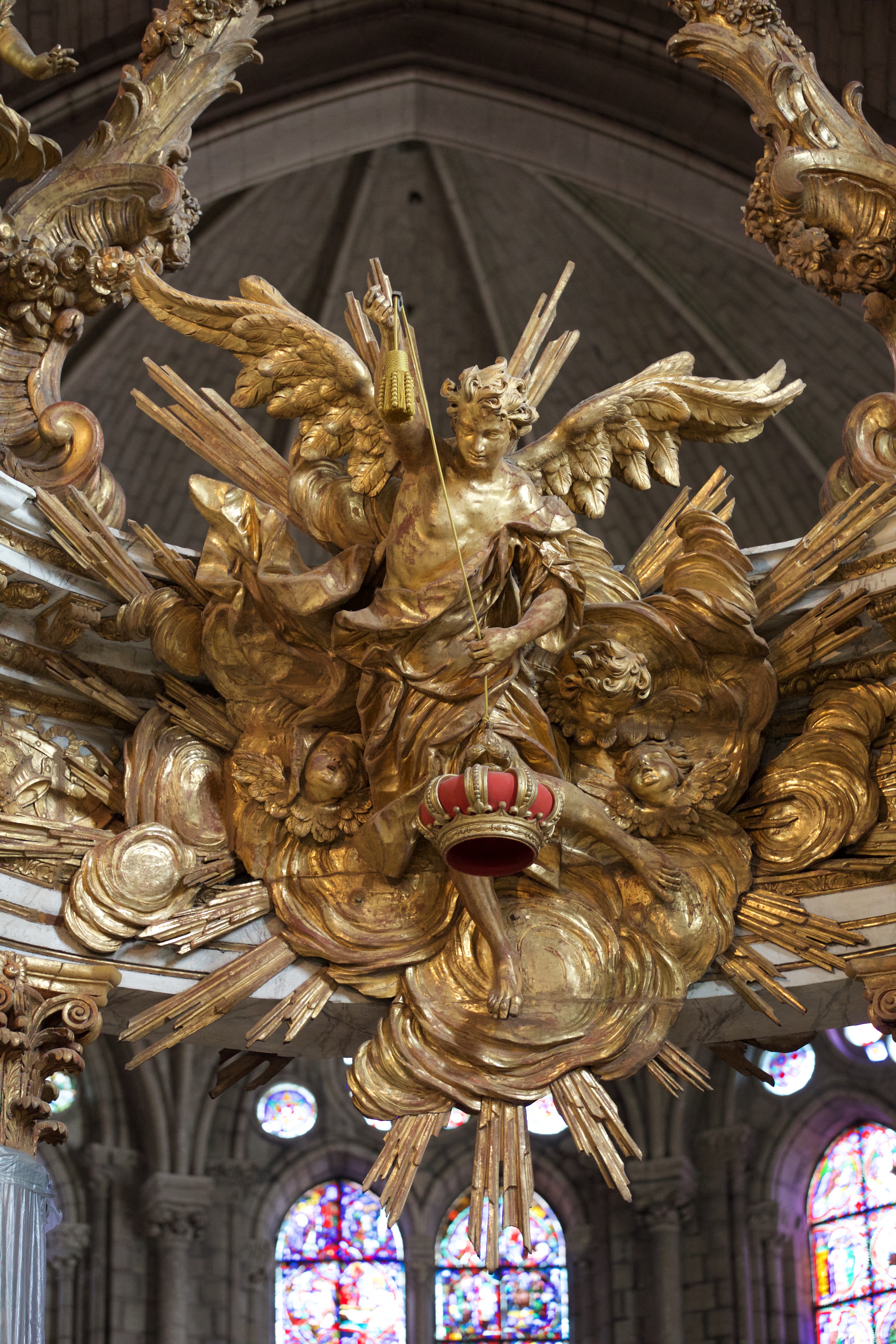 Angers - Cathédrale Saint Maurice - Restauration du Baldaquin - vue de la gloire - ©djeff-op.com