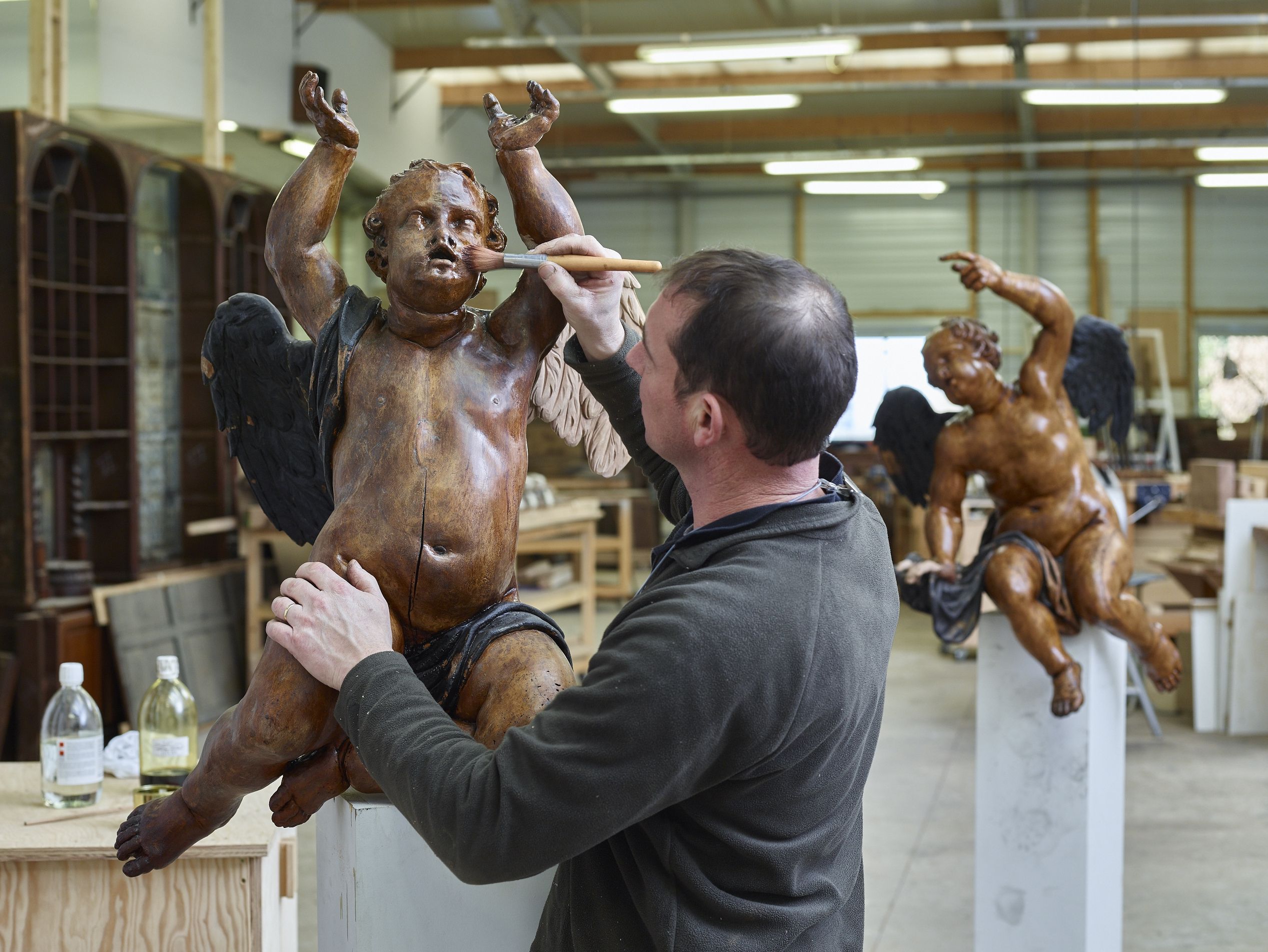 Bordeaux - Eglise saint-Paul - Restauration du retable de la Vierge 2 - Crédit photo JJBernier-Les Ateliers de la Chapelle