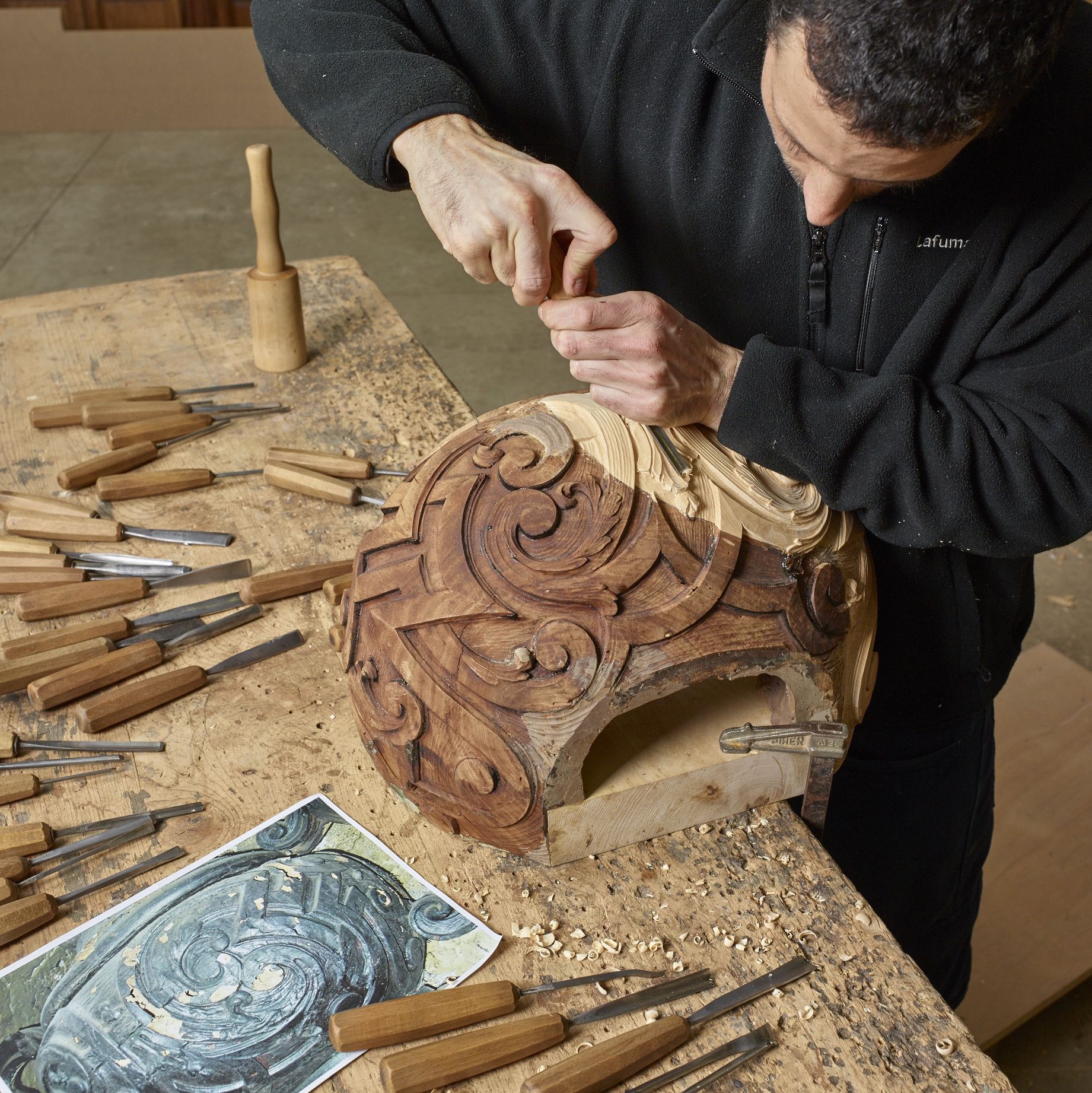Bordeaux - Eglise saint-Paul - Restauration du retable de la Vierge 3 - Crédit photo JJBernier-Les Ateliers de la Chapelle