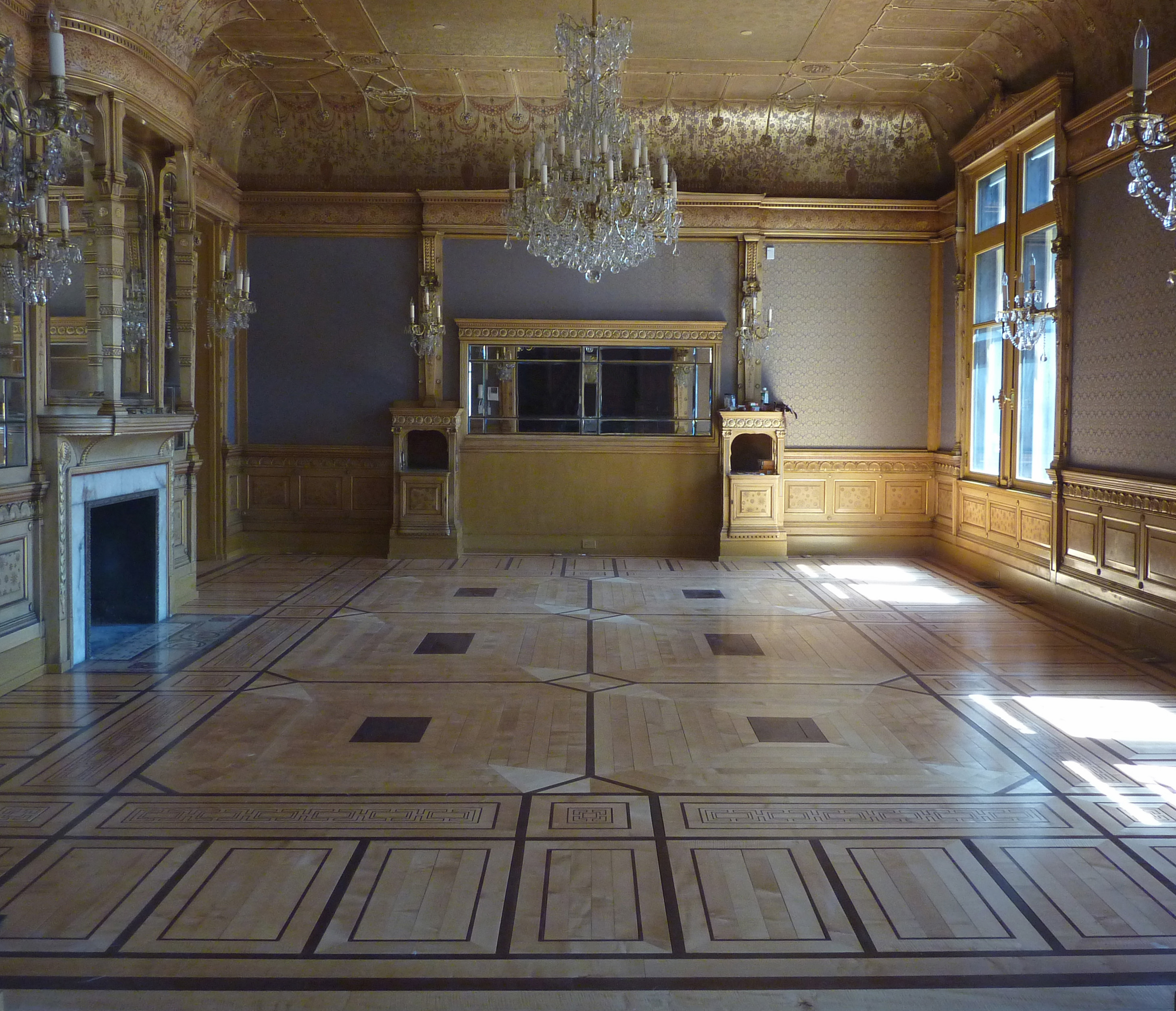 Boston - Réalisation d'un parquet marqueté