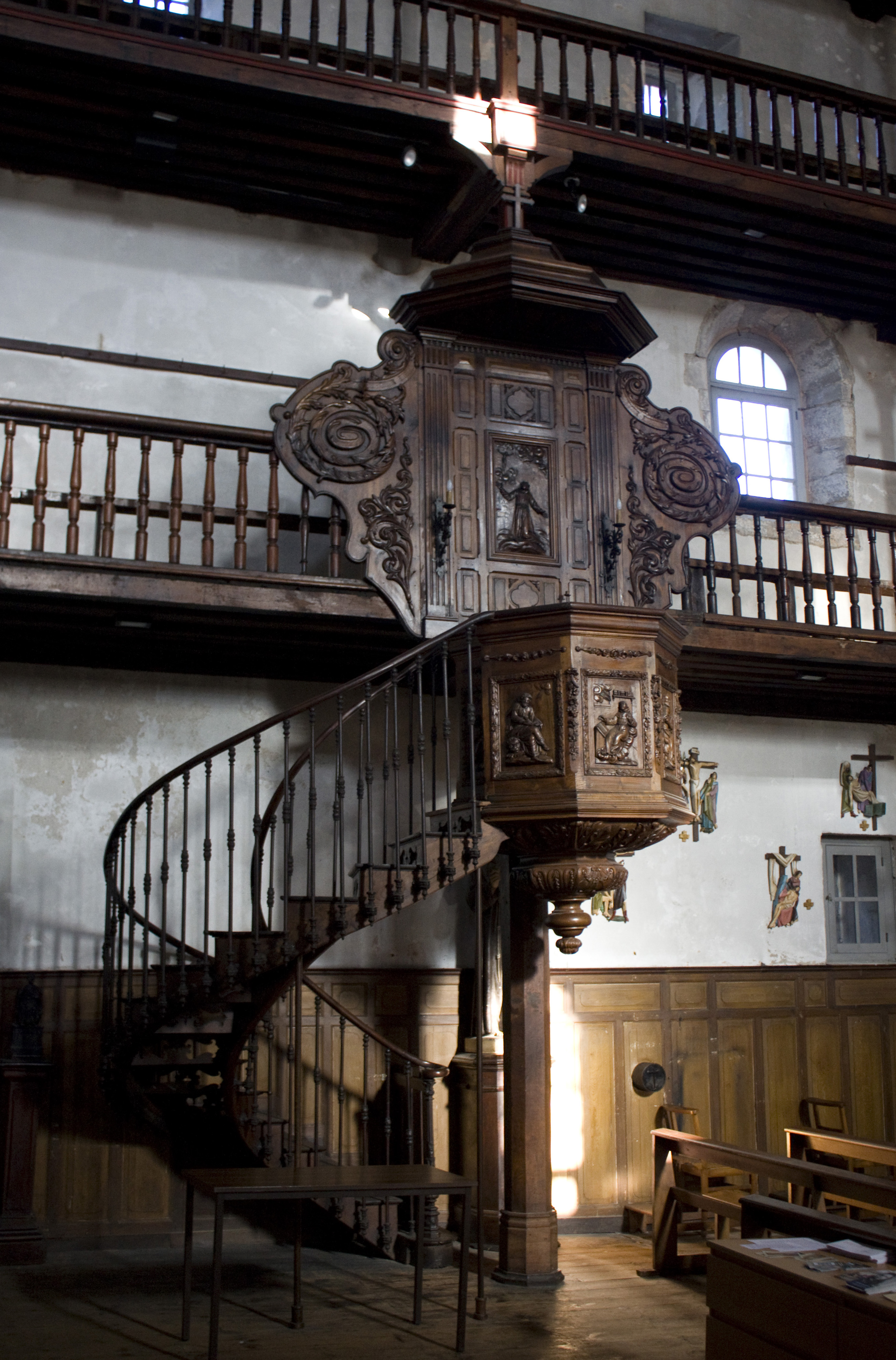 Église de Ciboure - Eglise Saint-Vincent - Restauration de la chaire à prêcher