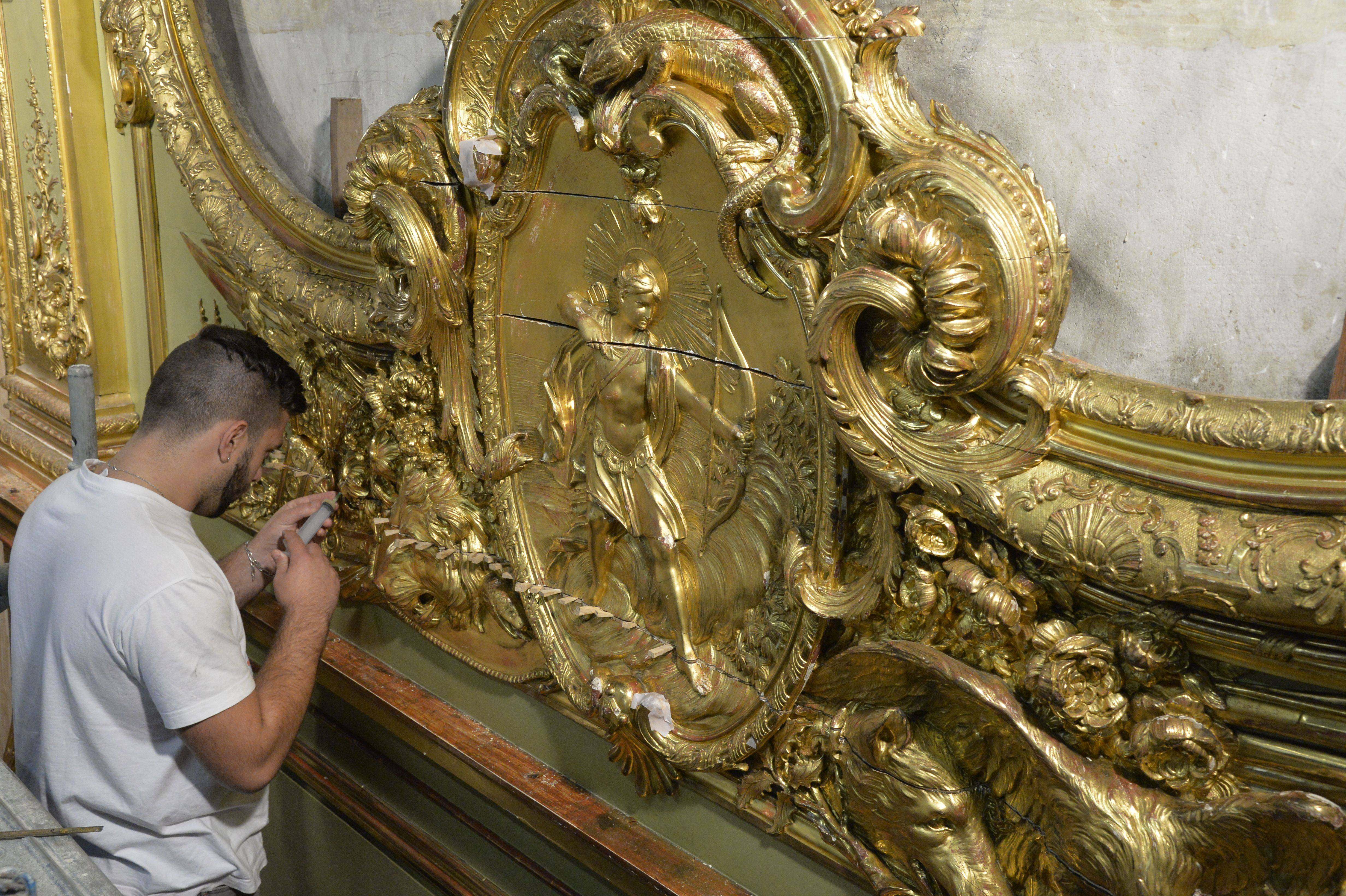 Restauration de la Galerie Dorée de la Banque de France © François Poche