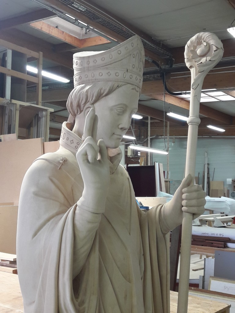 ADLC-Statue de Saint-Seurin-Bordeaux-avant mise en peinture détail 1