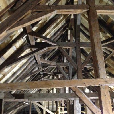 Restauration abbaye charpente bois